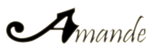 Logo typo amande contour lumineux pour fond noir